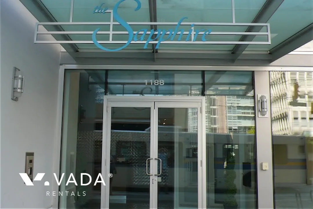 Sapphire in Coal Harbour - 1 Bedroom Apartment For Rent in Vancouver at 1803 - 1188 West Pender Street, Vancouver, BC