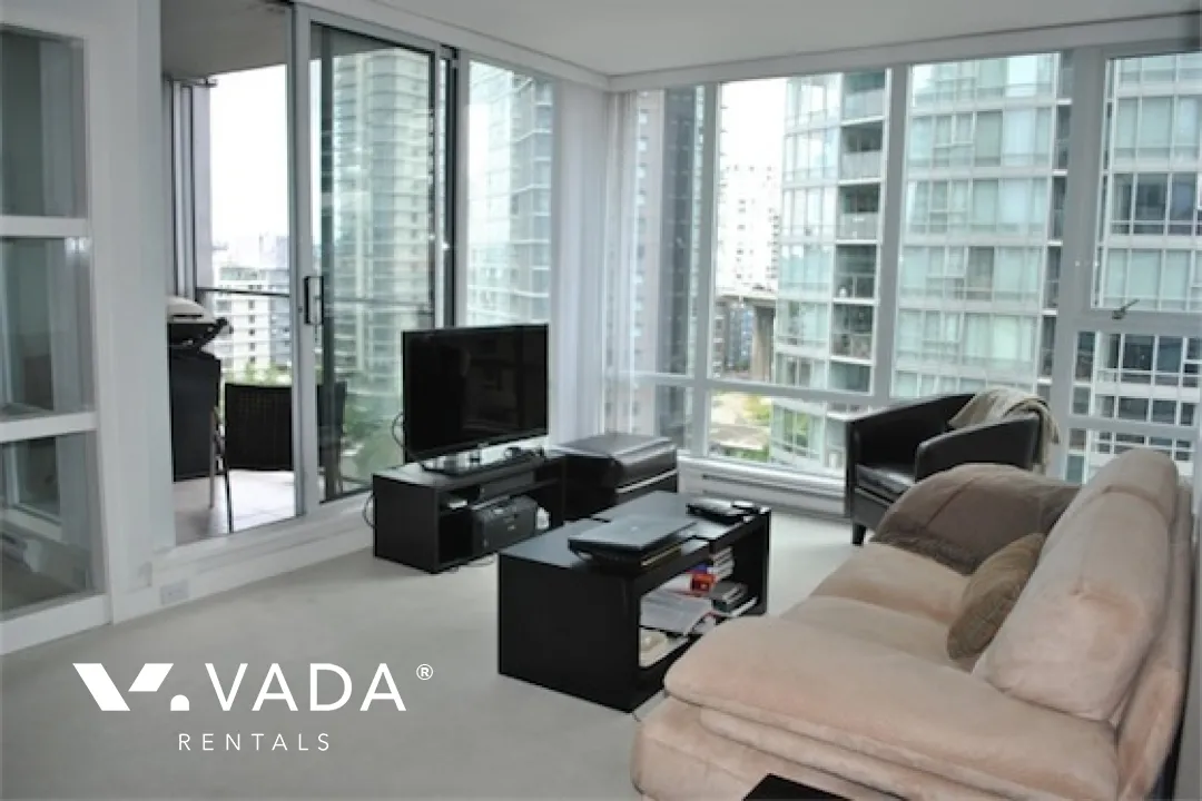 Azura in Yaletown - Furnished 1 Bedroom Apartment For Rent in Vancouver at 1105 - 1438 Richards Street, Vancouver, BC