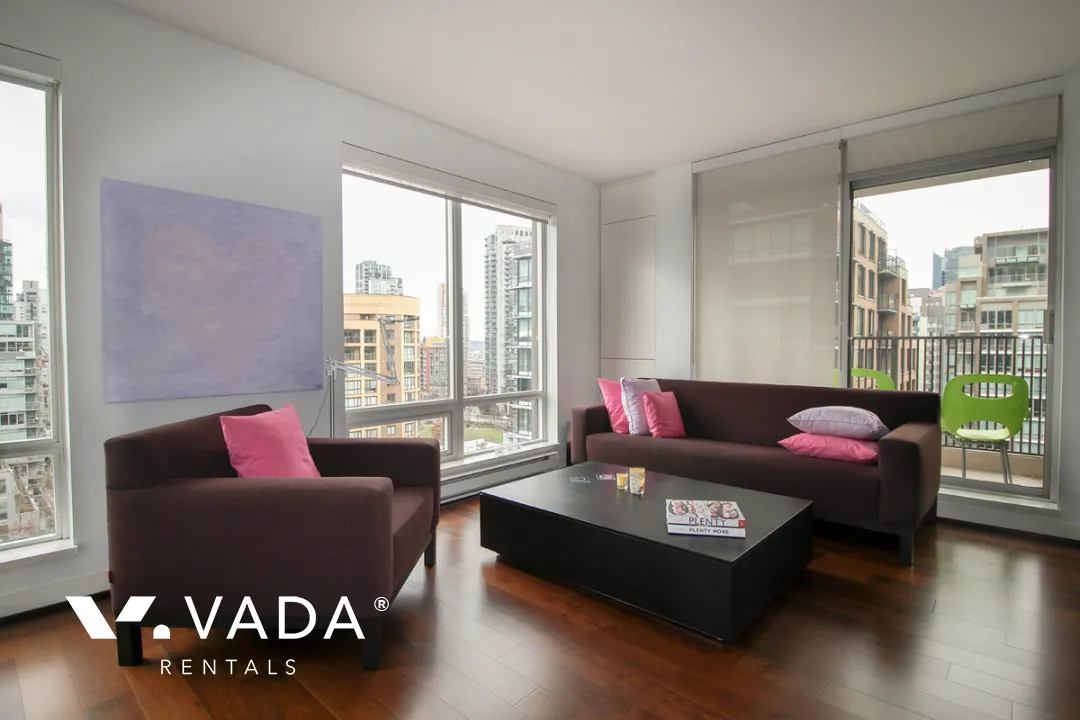 Domus in Yaletown - Furnished 2 Bedroom Apartment For Rent in Vancouver at 1602 - 1055 Homer Street, Vancouver, BC, V6B 1G3