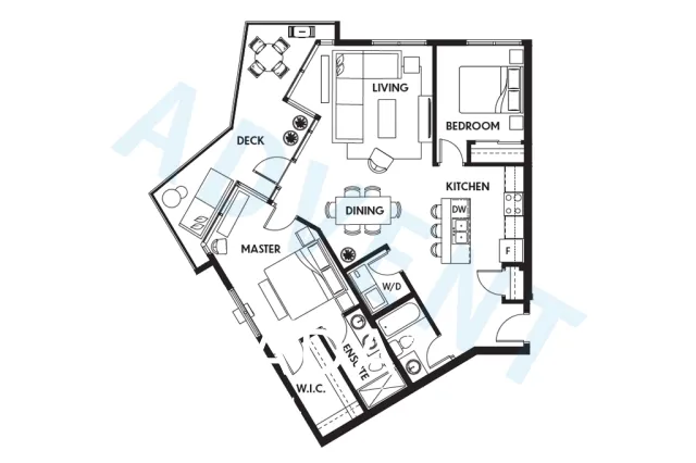 Genesis in Langley City - 2 Bedroom Apartment For Rent in Langley at 104 - 20360 Logan Avenue, Langley, BC - Floor Plan