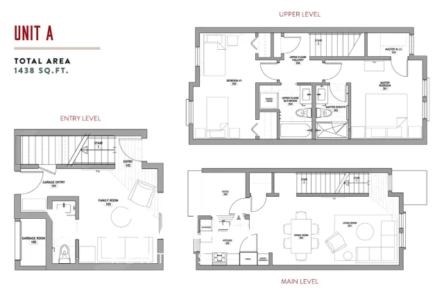 The Post in Ladner - 2 Bedroom Townhouse For Rent in Delta at 23 - 4771 54A Street, Delta, BC, V4K 0E4 - Floor Plan