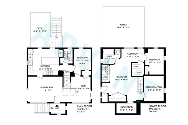 Riley Park - 5 Bedroom House For Rent in Vancouver at 76 East 42nd Avenue, Vancouver, BC, V5W 1S3 - Floor Plan