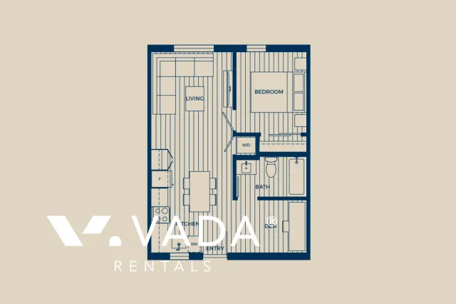Victoria in Central Lonsdale - 1 Bedroom Apartment For Rent in North Vancouver at 127 East 12th Street, North Vancouver, BC - Floor Plan