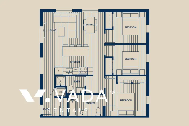 Victoria in Central Lonsdale - 3 Bedroom Apartment For Rent in North Vancouver at 127 East 12th Street, North Vancouver, BC - Floor Plan