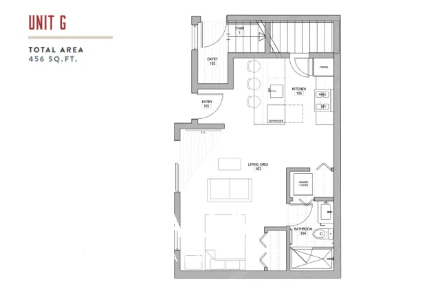 The Post in Ladner - Studio For Rent in Delta at 4771 54A Street, Delta, BC - Floor Plan