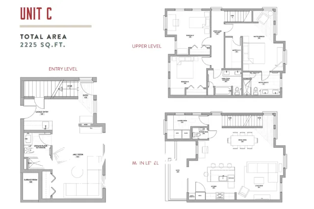 The Post in Ladner - 3 Bedroom Townhouse For Rent in Delta at 19 - 4771 54A Street, Delta, BC, V4K 0E4 - Floor Plan