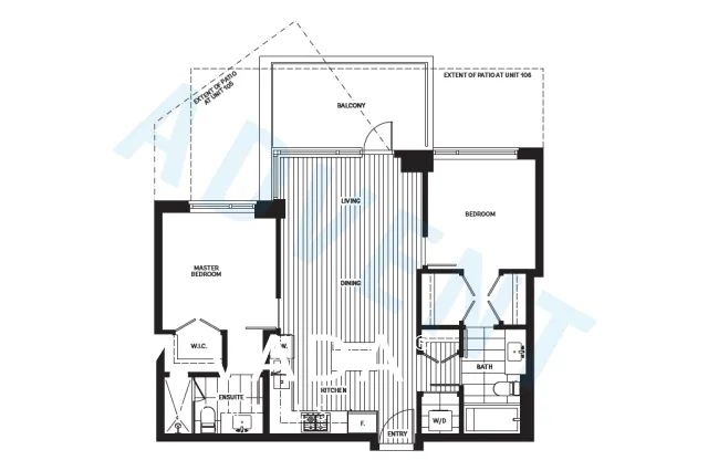 The Peak in SFU - 2 Bedroom Apartment For Rent in Burnaby at 705 - 8850 University Crescent, Burnaby, BC - Floor Plan