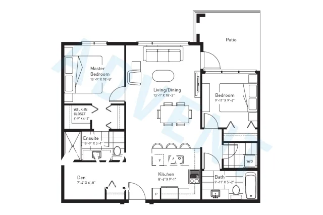 Virtuoso in UBC - 2 Bedroom Apartment For Rent in Vancouver at 403 - 3581 Ross Drive, Vancouver, BC, V6S 0K5 - Floor Plan