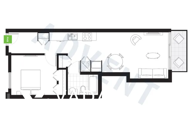 View 388 in Hastings Sunrise - 1 Bedroom Apartment For Rent in Vancouver at PH9 - 388 Kootenay Street, Vancouver, BC - Floor Plan