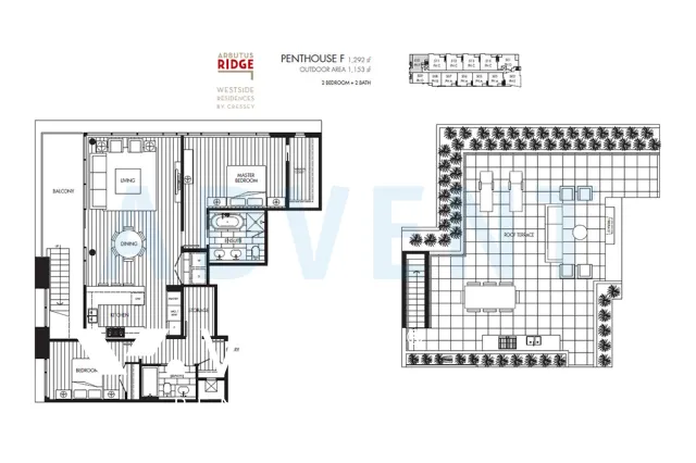 Arbutus Ridge in Arbutus - 2 Bedroom Penthouse For Rent in Vancouver at 510 - 2118 West 15th Avenue, Vancouver, BC - Floor Plan