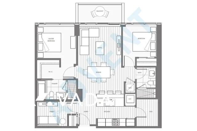 Granville at 70th in Marpole - 2 Bedroom Apartment For Rent in Vancouver at 620 - 8488 Cornish Street, Vancouver, BC - Floor Plan