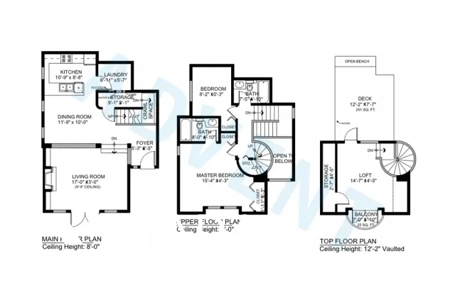 Kitsilano - 2 Bedroom Duplex For Rent in Vancouver at 2023 Whyte Avenue, Vancouver, BC - Floor Plan