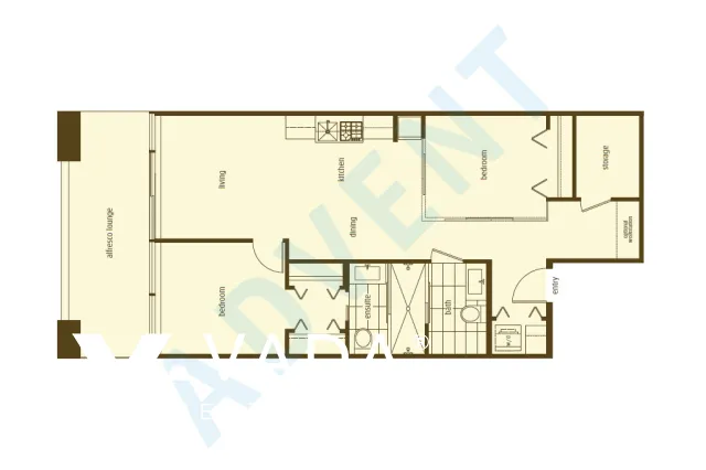 Ginger in Chinatown - 2 Bedroom Apartment For Rent in Vancouver at 305 - 718 Main Street, Vancouver, BC - Floor Plan