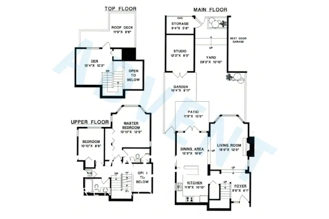 Kitsilano - 3 Bedroom Duplex For Rent in Vancouver at 2025 Whyte Avenue, Vancouver, BC - Floor Plan