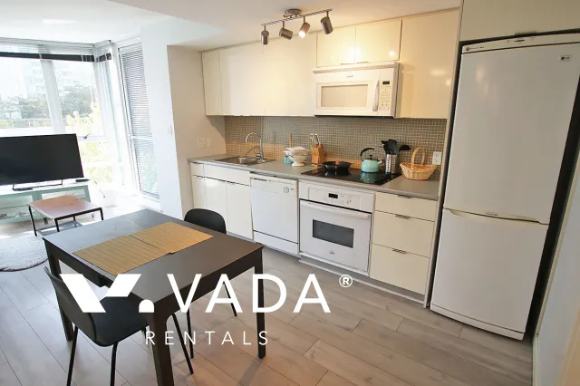 TV Towers in Yaletown - Furnished 1 Bedroom Apartment For Rent in Vancouver at 609 - 233 Robson Street, Vancouver, BC