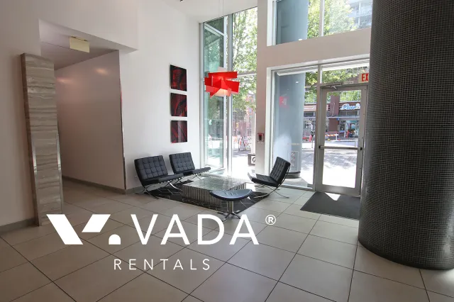 TV Towers in Yaletown - Furnished 1 Bedroom Apartment For Rent in Vancouver at 609 - 233 Robson Street, Vancouver, BC