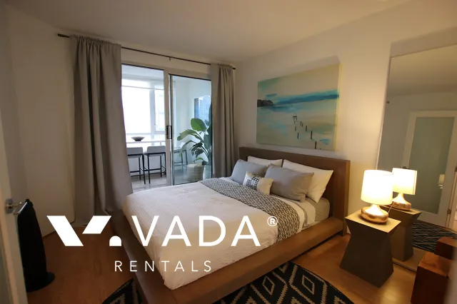 Park Plaza in Yaletown - Furnished 1 Bedroom Apartment For Rent in Vancouver at 1207 - 1188 Richards Street, Vancouver, BC