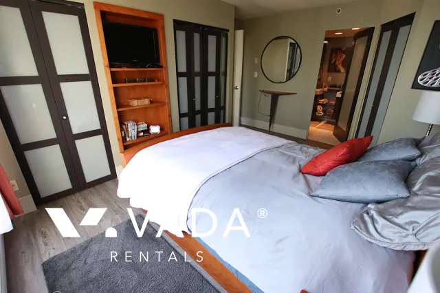 1000 Beach in False Creek North - Furnished 2 Bedroom Apartment For Rent in Vancouver at 1402 - 1000 Beach Avenue, Vancouver, BC