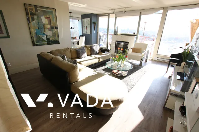 1000 Beach in False Creek North - Furnished 2 Bedroom Apartment For Rent in Vancouver at 1402 - 1000 Beach Avenue, Vancouver, BC