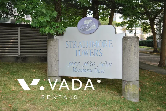 Strathmore Towers in Burnaby North - 2 Bedroom Apartment For Rent in Burnaby at 1303 - 9623 Manchester Drive, Burnaby, BC
