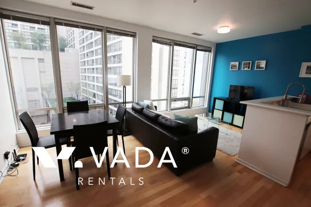 Electra in Downtown - Furnished 1 Bedroom Apartment For Rent in Vancouver at 412 - 989 Nelson Street, Vancouver, BC