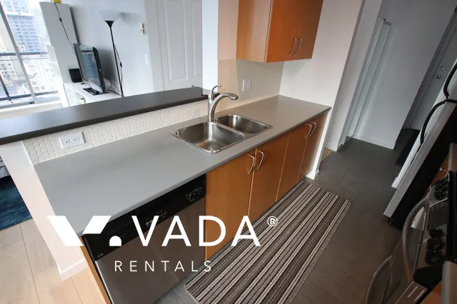 Oscar in Yaletown - Furnished 1 Bedroom Apartment For Rent in Vancouver at 1908 - 1295 Richards Street, Vancouver, BC