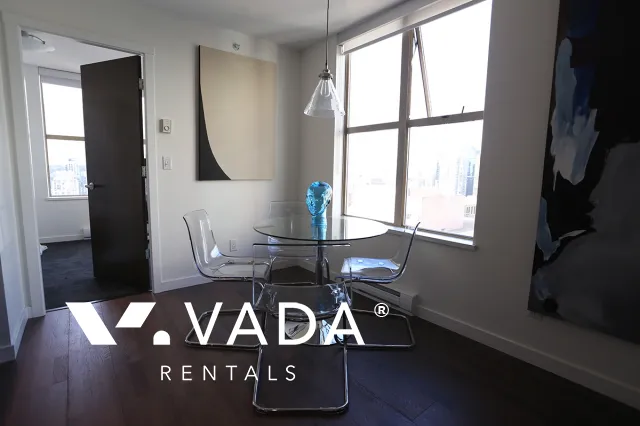 Mondrian in Downtown - Furnished 2 Bedroom Apartment For Rent in Vancouver at 2902 - 969 Richards Street, Vancouver, BC