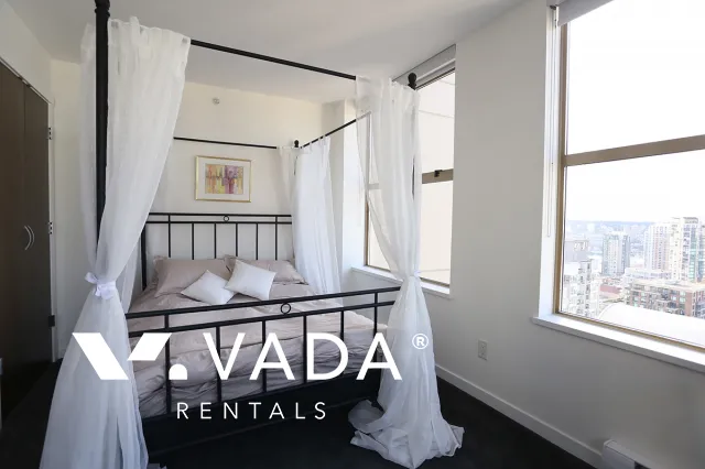 Mondrian in Downtown - Furnished 2 Bedroom Apartment For Rent in Vancouver at 2902 - 969 Richards Street, Vancouver, BC