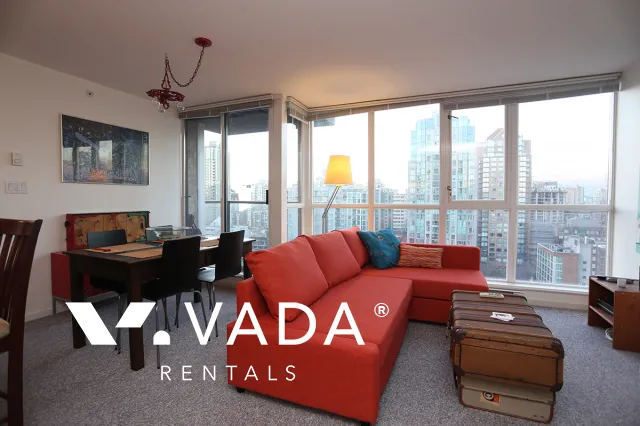 Brava in Downtown - Furnished 1 Bedroom Apartment For Rent in Vancouver at 1801 - 1199 Seymour Street, Vancouver, BC
