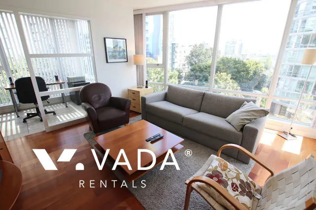 Azura in Yaletown - Furnished 1 Bedroom Apartment For Rent in Vancouver at 606 - 1495 Richards Street, Vancouver, BC