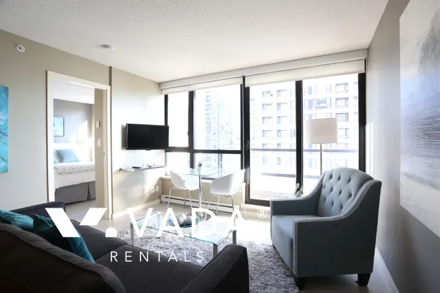 Yaletown Park in Yaletown - Furnished 1 Bedroom Apartment For Rent in Vancouver at 1303 - 977 Mainland Street, Vancouver, BC