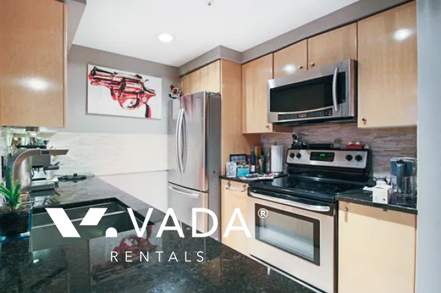 Waterworks in Yaletown - Furnished 1 Bedroom Apartment For Rent in Vancouver at 2501 - 1008 Cambie Street, Vancouver, BC