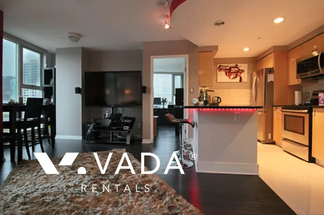 Waterworks in Yaletown - Furnished 1 Bedroom Apartment For Rent in Vancouver at 2501 - 1008 Cambie Street, Vancouver, BC