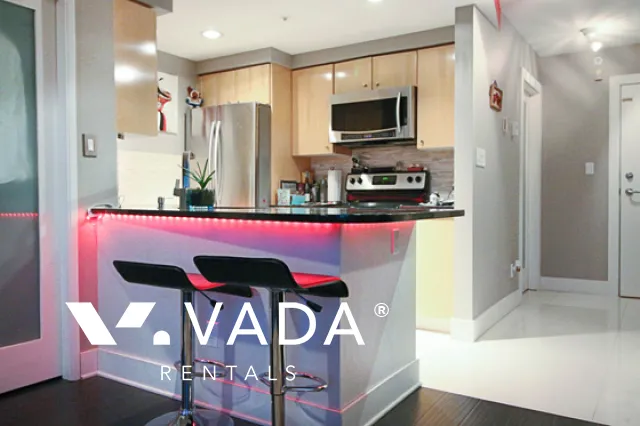 Waterworks in Yaletown - Furnished 1 Bedroom Apartment For Rent in Vancouver at 2501 - 1008 Cambie Street, Vancouver, BC