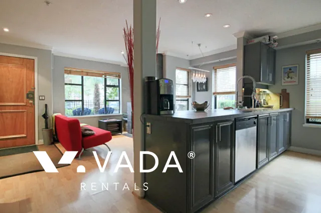 Kits Palisades in Kitsilano - Furnished 2 Bedroom Townhouse For Rent in Vancouver at 103 - 2119 Yew Street, Vancouver, BC