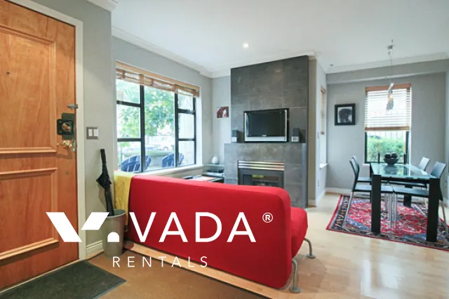 Kits Palisades in Kitsilano - Furnished 2 Bedroom Townhouse For Rent in Vancouver at 103 - 2119 Yew Street, Vancouver, BC