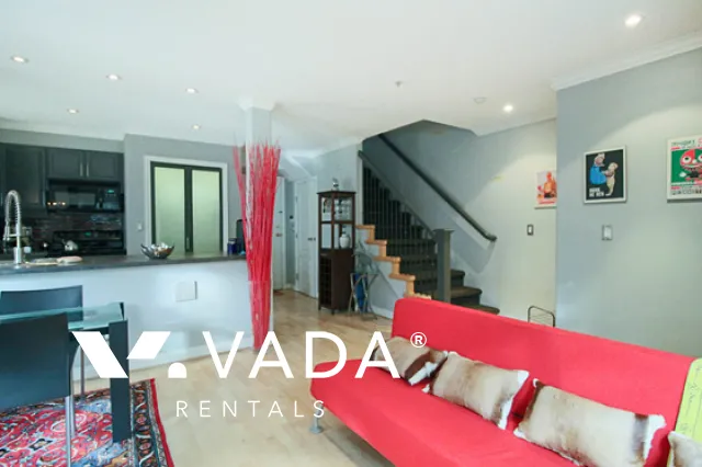 Kits Palisades in Kitsilano - Furnished 2 Bedroom Townhouse For Rent in Vancouver at 103 - 2119 Yew Street, Vancouver, BC