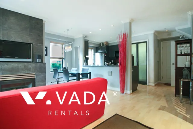 Kits Palisades in Kitsilano - Furnished 2 Bedroom Townhouse For Rent in Vancouver at 103 - 2119 Yew Street, Vancouver, BC