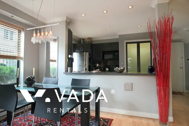 Kits Palisades in Kitsilano - Furnished 2 Bedroom Townhouse For Rent in Vancouver at 103 - 2119 Yew Street, Vancouver, BC