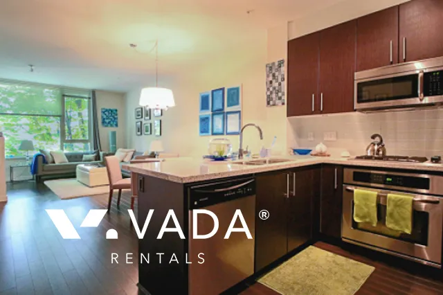 Anderson Walk in Upper Lonsdale - Furnished 1 Bedroom Apartment For Rent in North Vancouver at 308 - 159 West 22nd Street, North Vancouver, BC