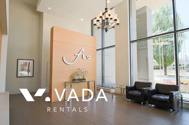 Flo in Brighouse - Furnished 1 Bedroom Apartment For Rent in Richmond at 1102 - 7360 Elmbridge Way, Richmond, BC