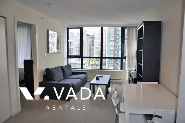 Yaletown Park in Yaletown - Furnished 1 Bedroom Apartment For Rent in Vancouver at 1801 - 977 Mainland Street, Vancouver, BC