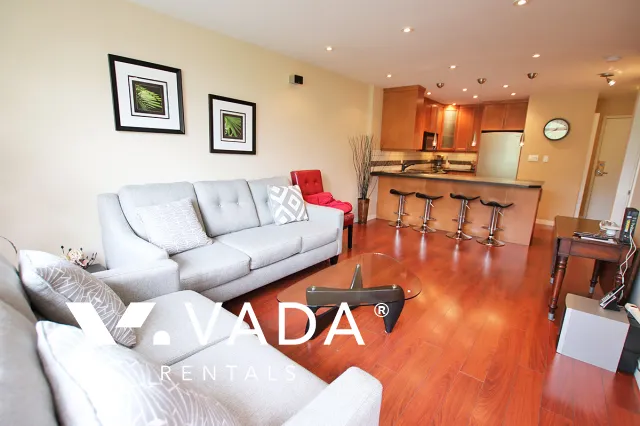 Chilco Park in The West End - Furnished 1 Bedroom Apartment For Rent in Vancouver at 402 - 1010 Chilco Street, Vancouver, BC, V6G 2R6