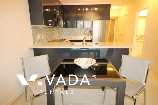 Sapphire in Coal Harbour - Furnished 1 Bedroom Apartment For Rent in Vancouver at 2202 - 1188 West Pender Street, Vancouver, BC