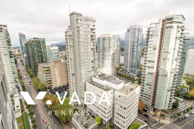Sapphire in Coal Harbour - Furnished 1 Bedroom Apartment For Rent in Vancouver at 2202 - 1188 West Pender Street, Vancouver, BC
