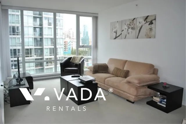 Azura in Yaletown - Furnished 1 Bedroom Apartment For Rent in Vancouver at 1105 - 1438 Richards Street, Vancouver, BC