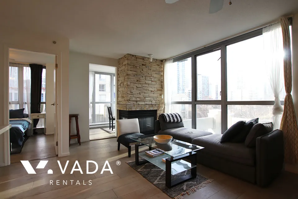 Metropolis in Yaletown - Furnished 1 Bedroom Loft For Rent in Vancouver at 405 - 1238 Richards Street, Vancouver, BC
