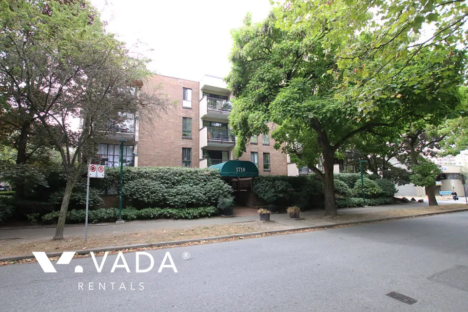 Regency Terrace in The West End - Furnished 1 Bedroom Apartment For Rent in Vancouver at 202 - 1718 Nelson Street, Vancouver, BC