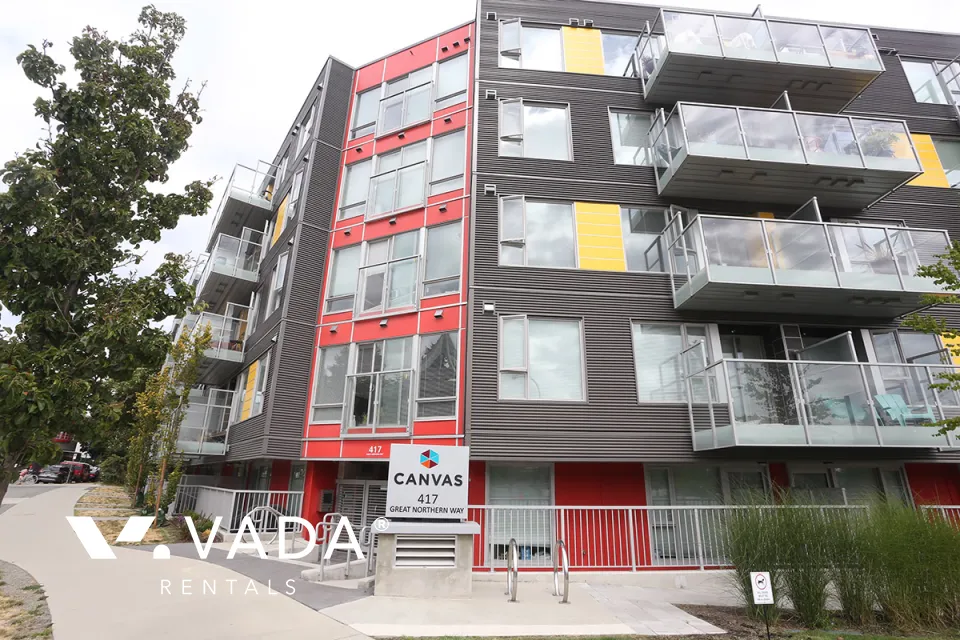 Canvas in Southeast False Creek - 1 Bedroom Apartment For Rent in Vancouver at 106 - 417 Great Northern Way, Vancouver, BC
