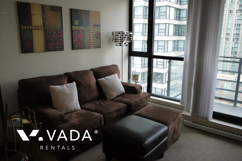 Yaletown Park in Yaletown - Furnished 0 Bedroom Apartment For Rent in Vancouver at 1208 - 909 Mainland Street, Vancouver, BC